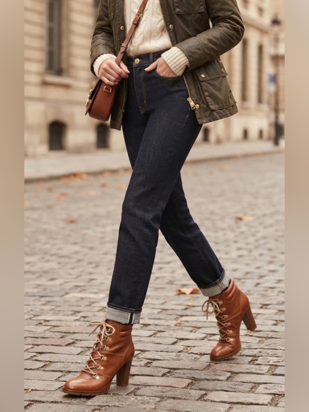 Michael Kors Leather Heeled Laced up Boots 👢